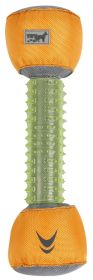 Pet Life 'Hoist-a-Fetch' Durable Nylon and Rubber Floating Dental Fetch Dog Toy (Color: Green Orange)