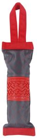 Pet Life 'Quash' Water Bottle Inserting Nylon and Rubber Crackling Dog Toy (Color: Red Gray)