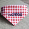 Touchdog 'Bad-to-the-Bone' Plaid Patterned Fashionable Velcro Bandana Multiple Sizes And Colors