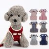 DOG BREATHABLE MESH HARNESS WITH LEASH PET WALKING HARNESS WITH CUTE BOWS ADJUSTABLE TRAINING VEST